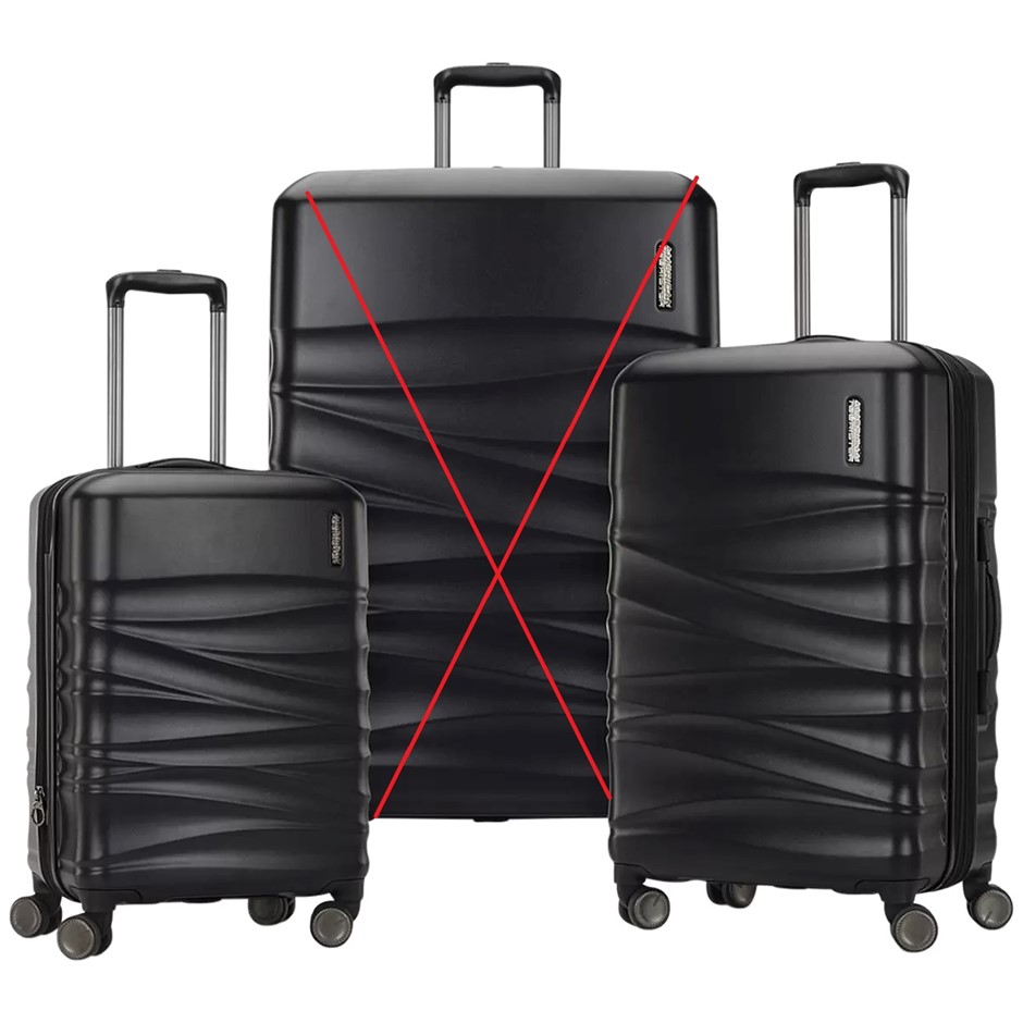 AMERICAN TOURISTER Tranquil 2-Piece Hardside Luggage Set, Black, Small: 56c