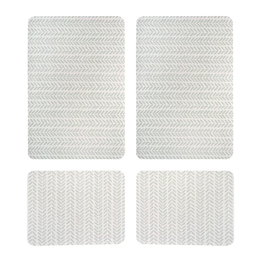 2 x CREATIVE Home Ideas Multi-Purpose Kitchen Mat Large & Small Pack 4 Piec