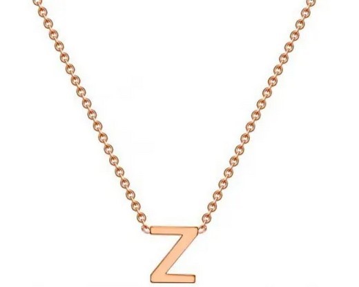 #1A 9K ROSE GOLD INITIAL 'Z' NECKLACE 38+5cm