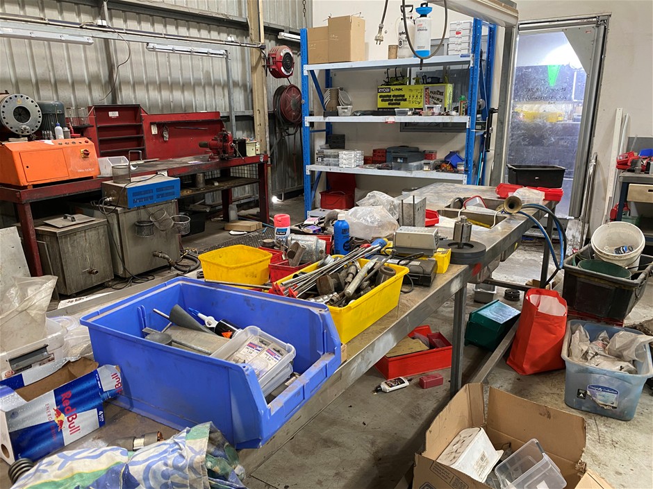 Custom Stainless Steel Workbench And Contents