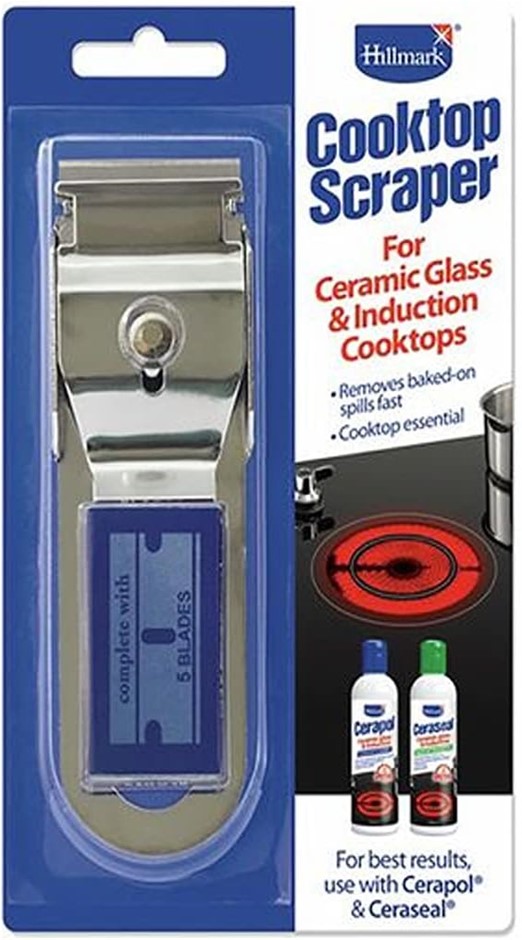 Hillmark Ceramic Cooktop Scraper For Ceramic Glass & Induction Cooktops
