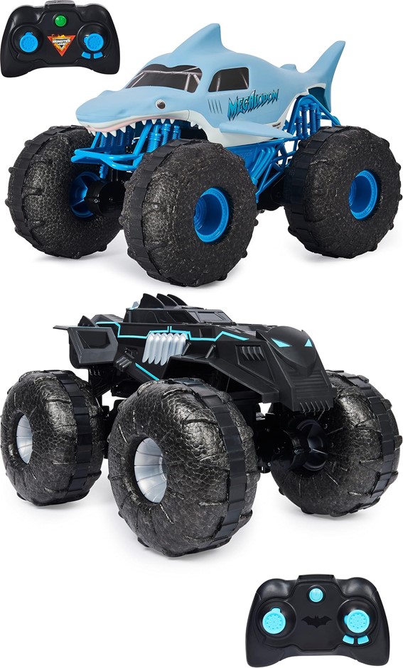 2 x MONSTER JAM All-Terrain Remote Control 1:15 Scale Monster Trucks, Batm