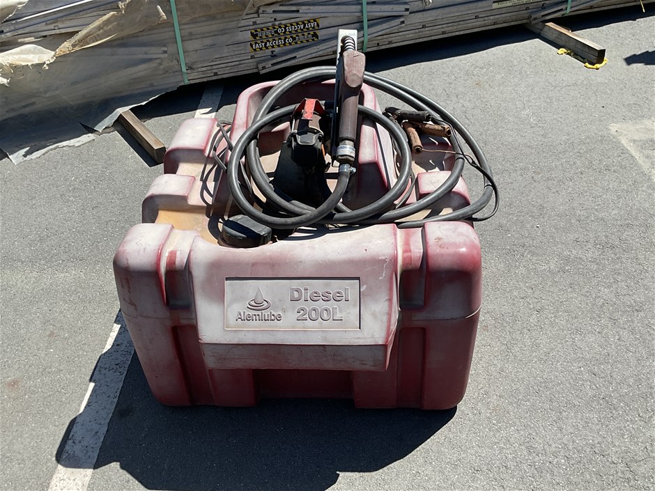 Alemlube Portable Poly 200L Diesel Fuel Transfer Tank