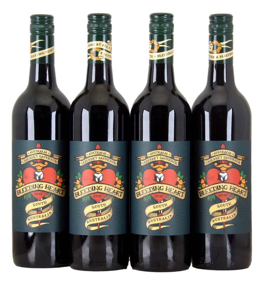 Bleeding Heart Cabernet Sauvignon 2021 (4x 750mL), South Australia