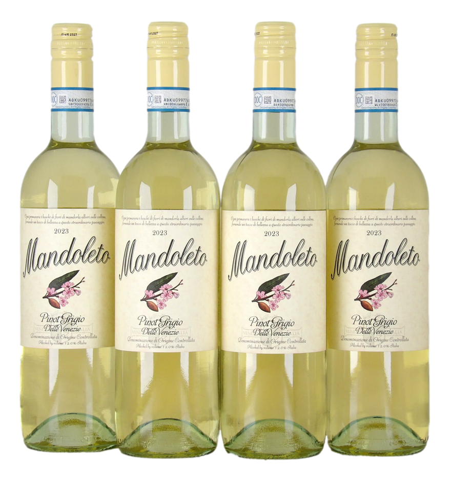Mandoleto Pinot Grigio 2023 (4x 750mL), Italy