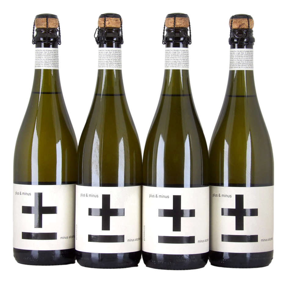 Plus & Minus Prosecco NV (Zero Alcohol) (4x 750mL),