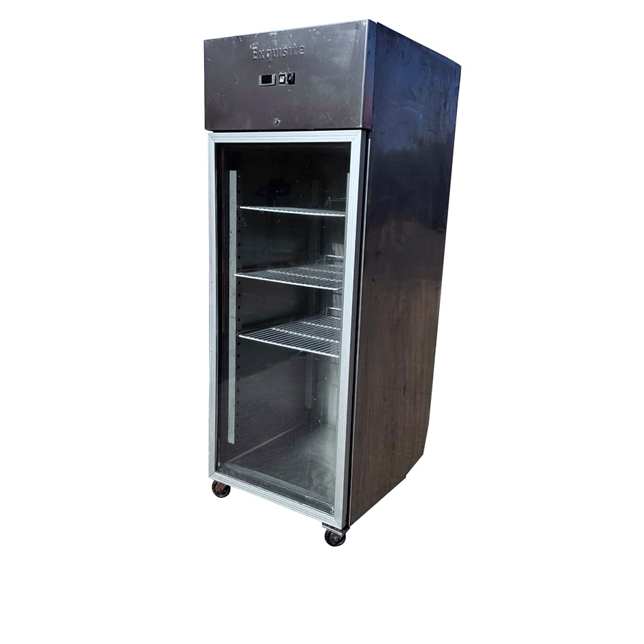 EXQUSITE STAINLESS STEEL SINGLE GLASS DOOR DISPLAY FRIDGE