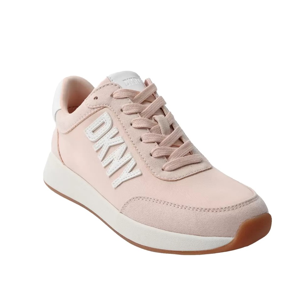 DKNY Women's Onika Lace-Up Sneakers, Size US7.5, Blush Pink. Buyers Note -