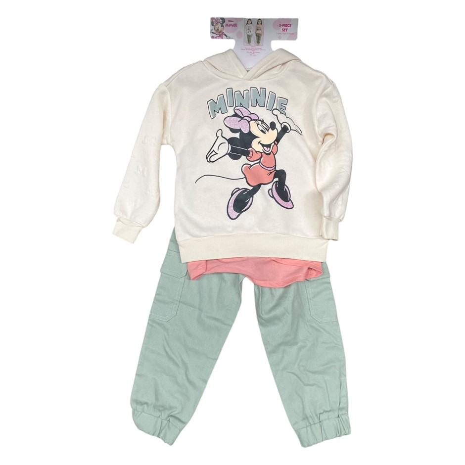 DISNEY 3pc Character Set, Size 5, Minnie, Incl: Tee, Pant & Hoodie. Buyers