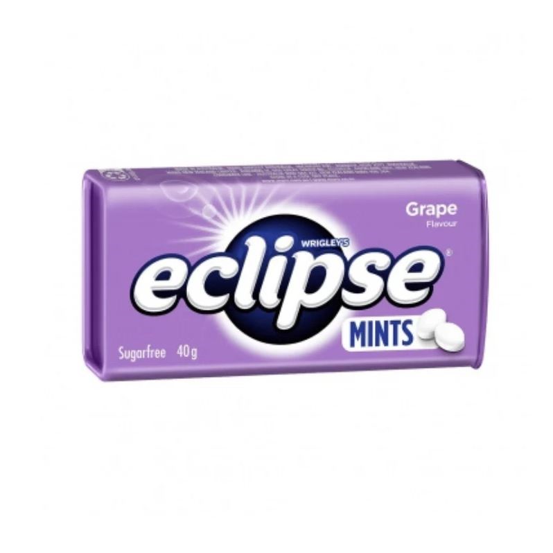 12 x WRIGLEY'S Eclipse Mints Grape Flavour, 40g. Buyers Note - Discount Fr