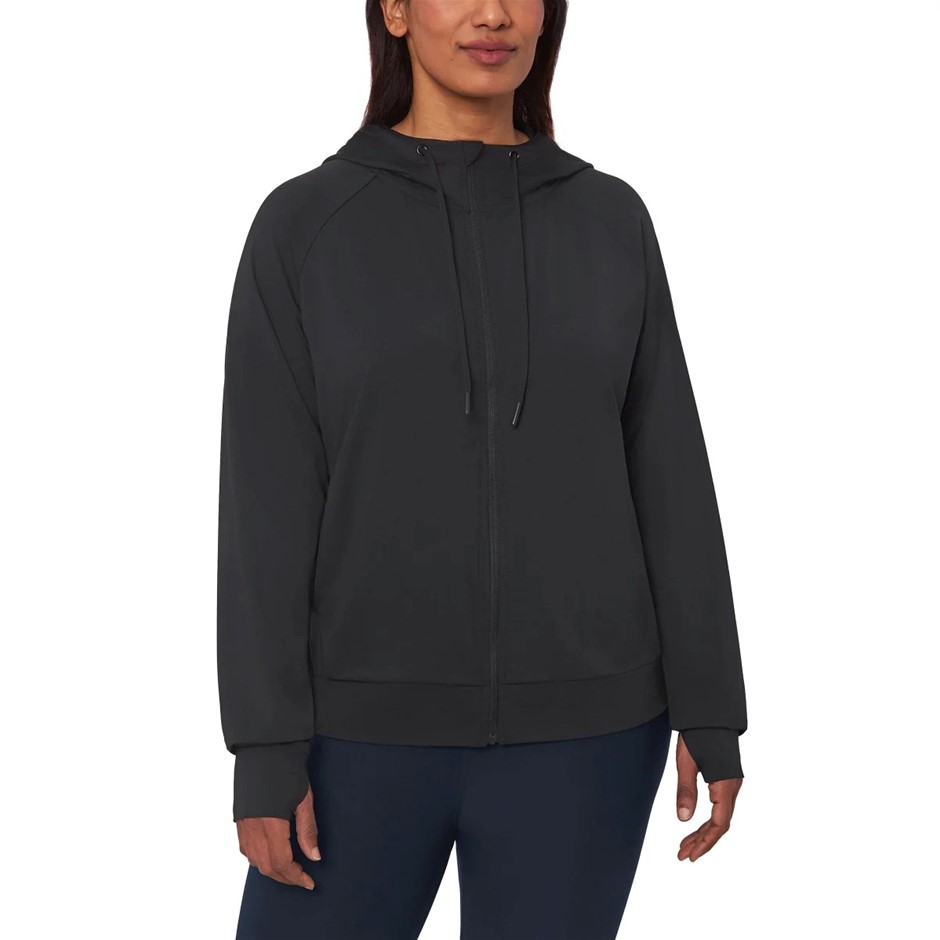 MONDETTA Women's Lightweight Zip Hoodie, Size XL, Black. Buyers Note - Dis