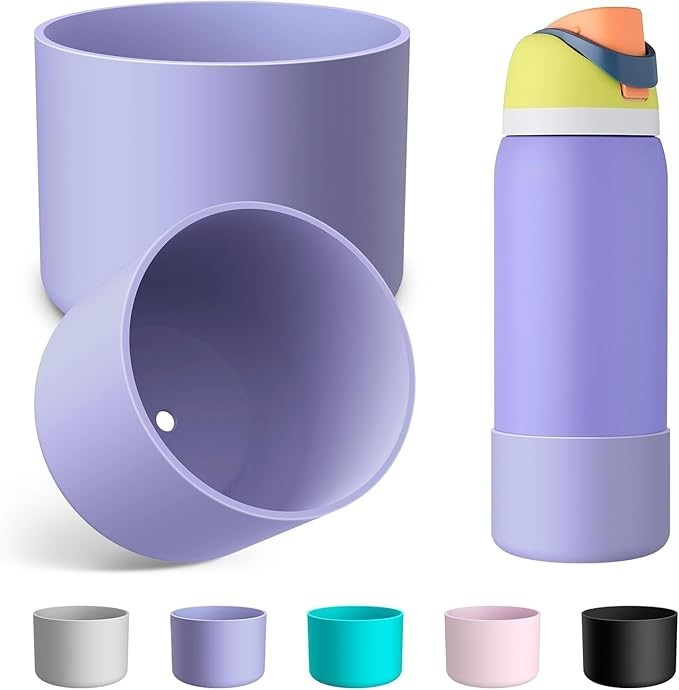 ALWENID 2PCS Silicone Water Bottle Boot for Owala 24oz 32oz 40oz, Anti-Slip