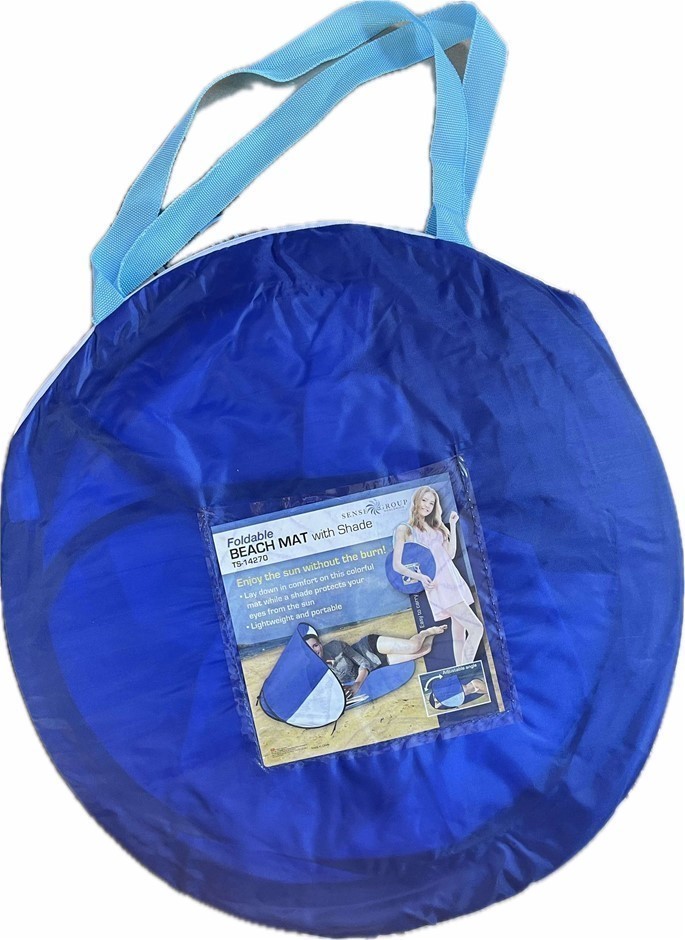 3 x SENSE Foldable Beach Mat With Shade, Model TS-14270.
