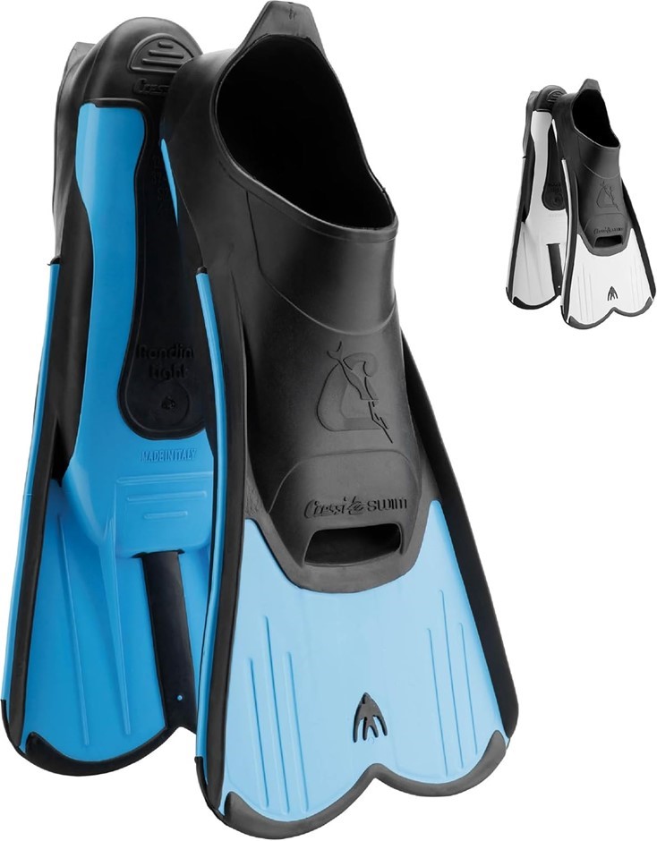 CRESSI Short Full Foot Pocket Fins for Swimming or Training in The Pool and