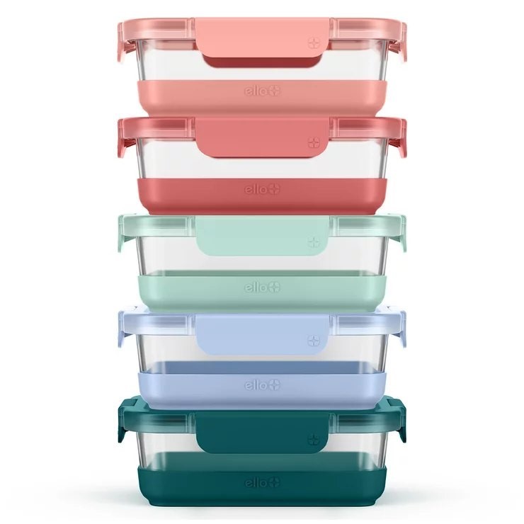 Ello Meal Prep Glass Storage 5 Piece Container Set