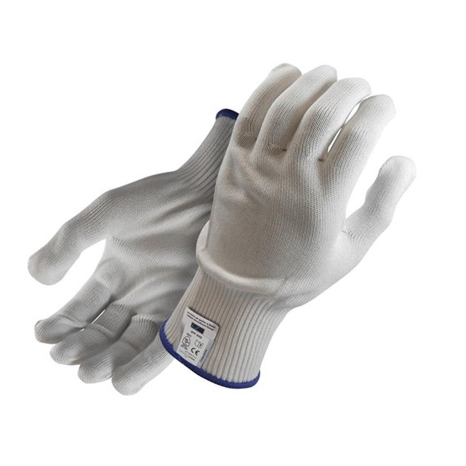 36 x NINJA Pure White Cut/Puncture Resistant Gloves Size S, Colour: White.