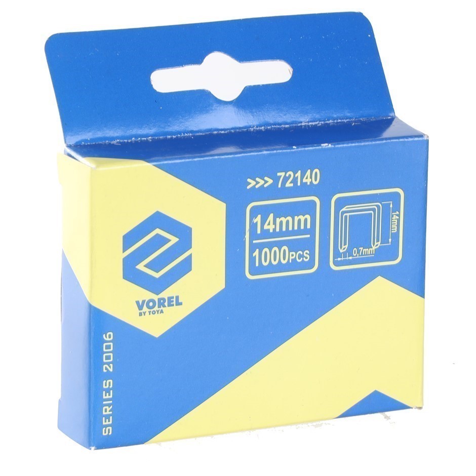 20 Packs of 1000 x VOREL Staples 14mm.