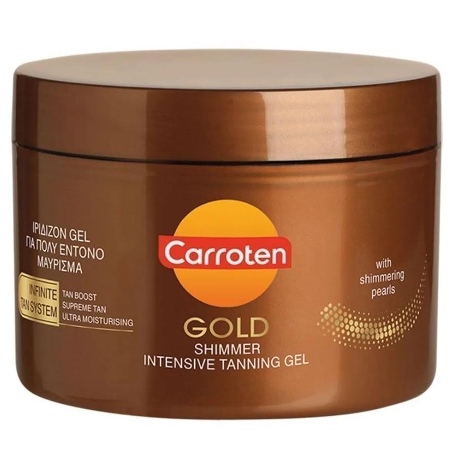 2 x CARROTEN Gold Shimmer Intensive Tanning Gel, 150ml.