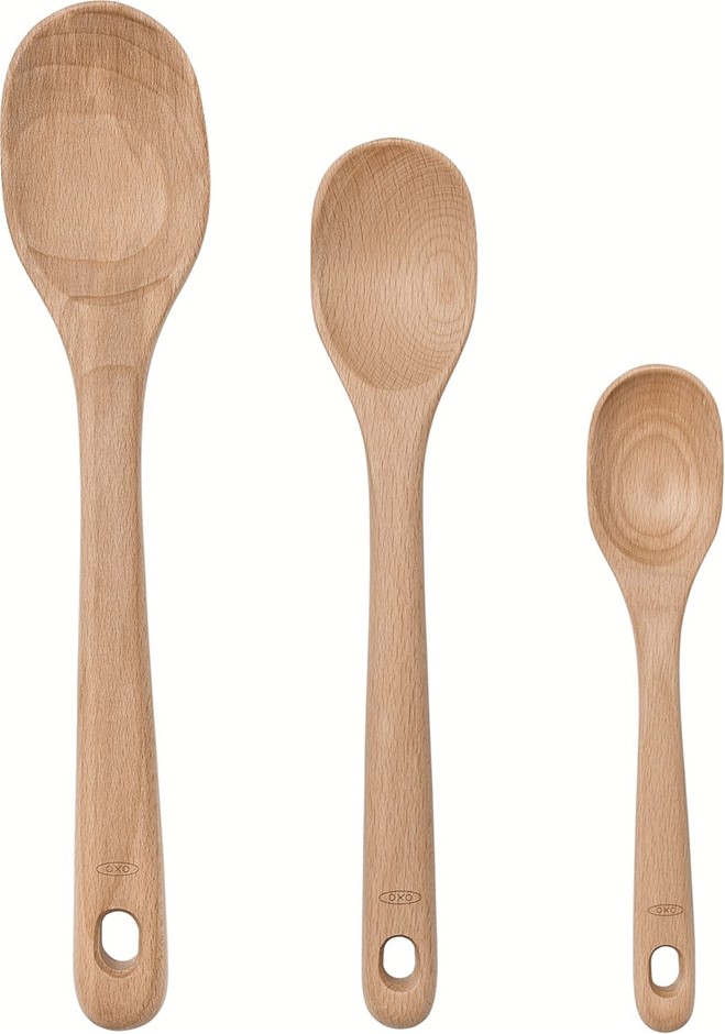 OXO Good Grips 3-Piece Wooden Spoon Set. NB: no box