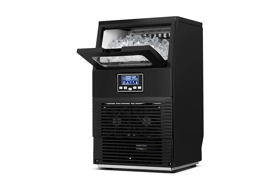 KOGAN Commercial Ice Cube Maker, 38kg, KA38CICEMKA. NB: Used