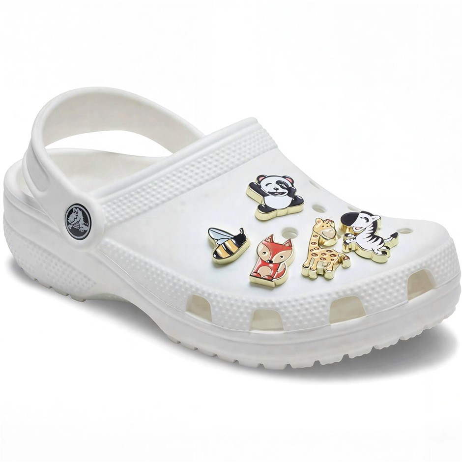 CROCS Jibbitz Animal Shoe Charms, Animal Play Time, 5 Pack