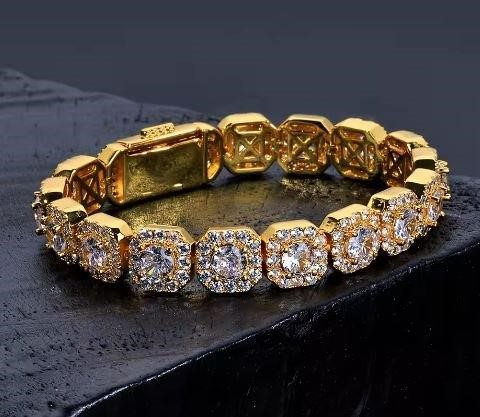 18k Yellow Gold Filled Bracelet Stamped(18K)-17.5cm