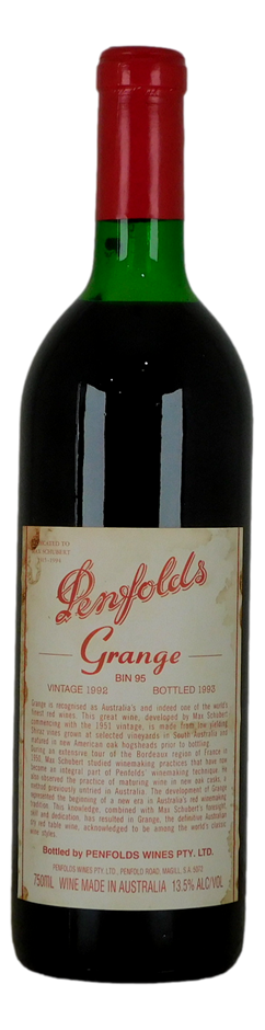 Penfolds Bin 95 Grange 1992 (1x 750mL), SA.