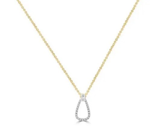 9K YELLOW GOLD 0.10CT HI I1 DIAMOND NECKLACE 40-50cm