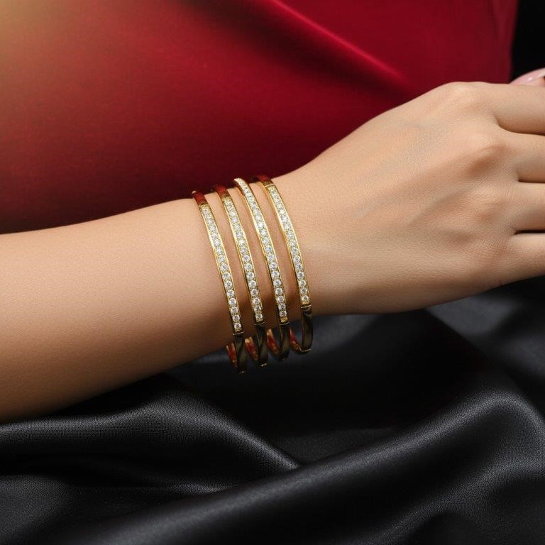 18KGold-filled/Italy Stamped Yellow Gold Filled  Bangle -60MM