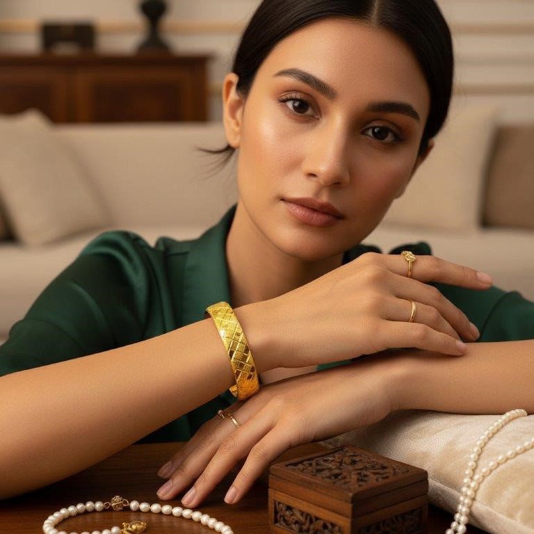 22KGold-filled/Italy Stamped Yellow Gold Filled Bangle -58mm