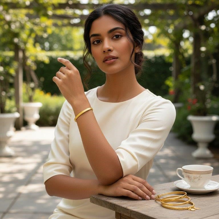 22KGold-filled/Italy Stamped Yellow Gold Filled Bangle -6x58mm