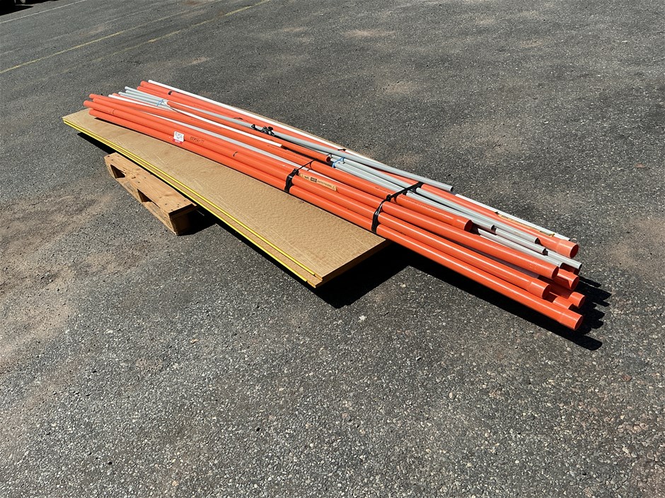 <p>Conduit and Yellow Tongue Particle Boards</p>