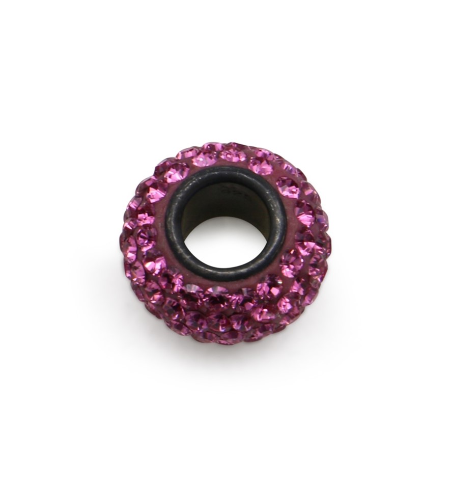 Pink Spinner Pendant Featuring 80+ Crystals - FITS PANDORA BRACELET