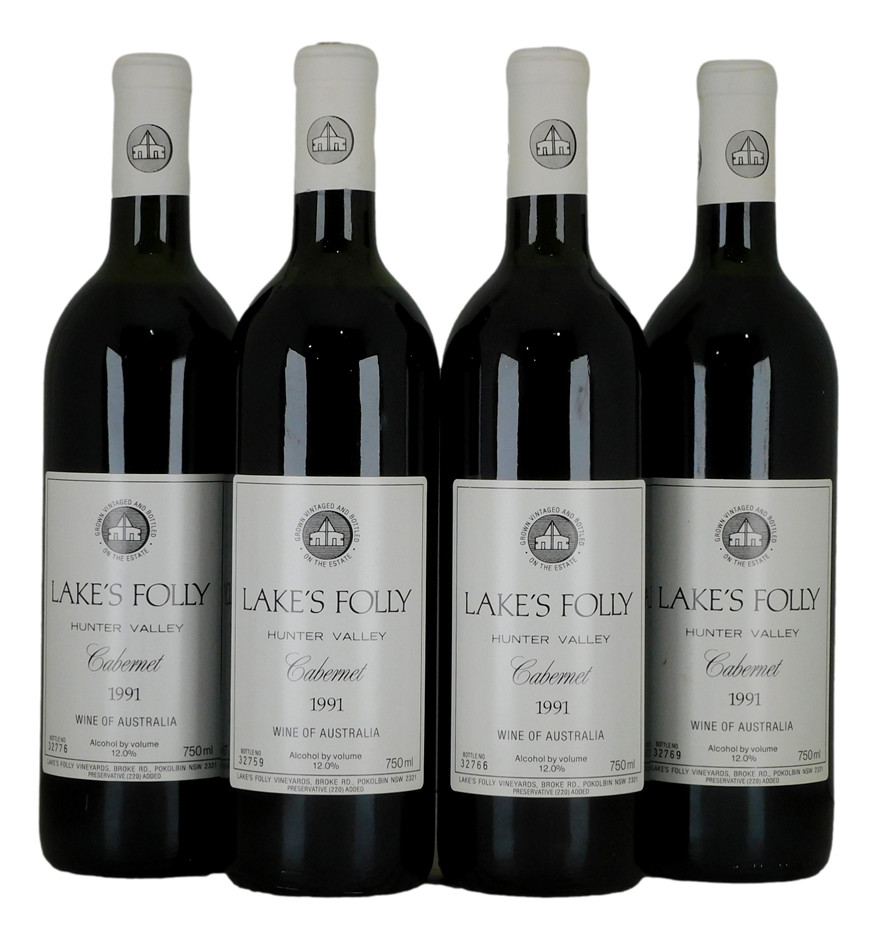 Lakes Folly Cabernets 1991 (4x 750mL), Hunter Valley
