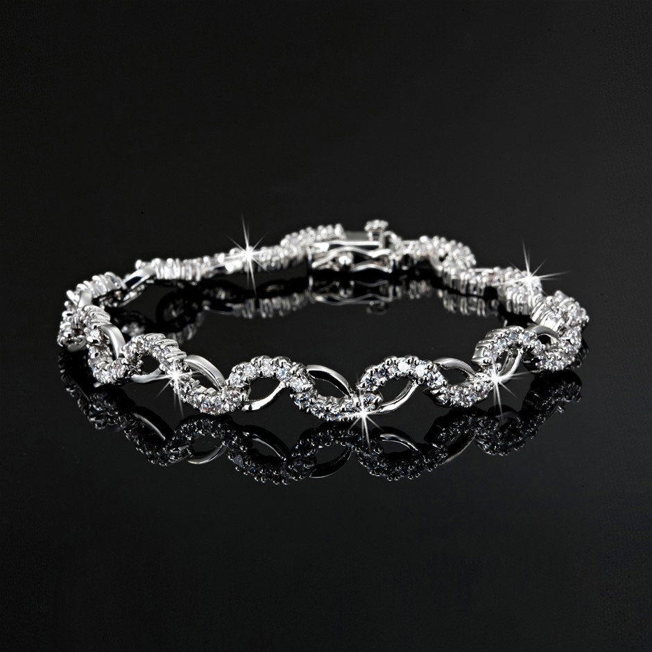 7.5 Inch Tennis Bracelet Featuring 63 Crystals by Swarovski®