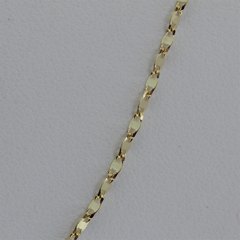 Genuine Italian 9 Karat yellow Gold 50 cm chain necklace (FPDBC-040)