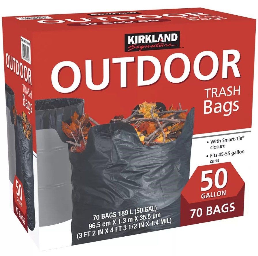 Kirkland Signature Outdoor Trash Bags 70 count