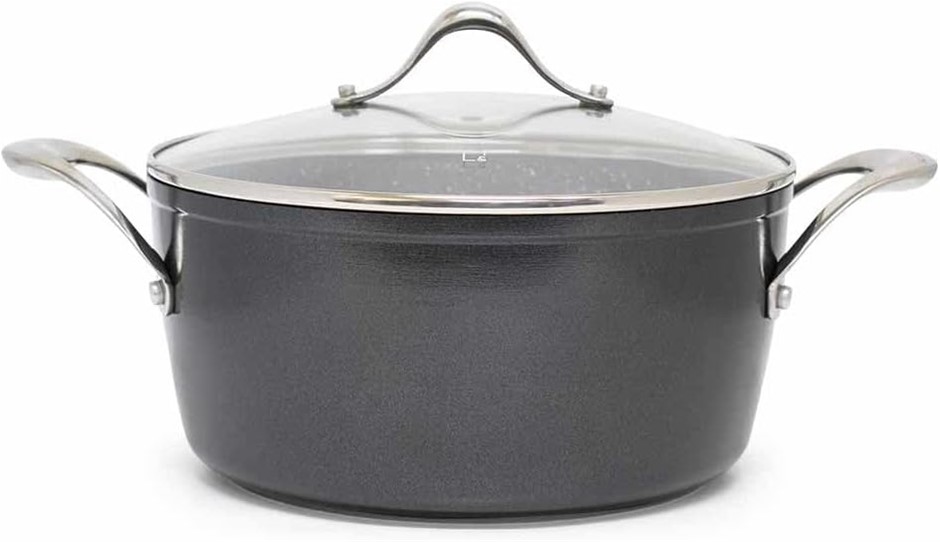 SALT & PEPPER Tan-ium Casserole with Glass Lid 24cm.