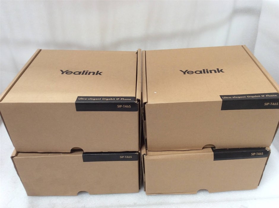 Yealink SIP-T46S Ultra-Elegant Gigabit IP Phone (Lot of 4)