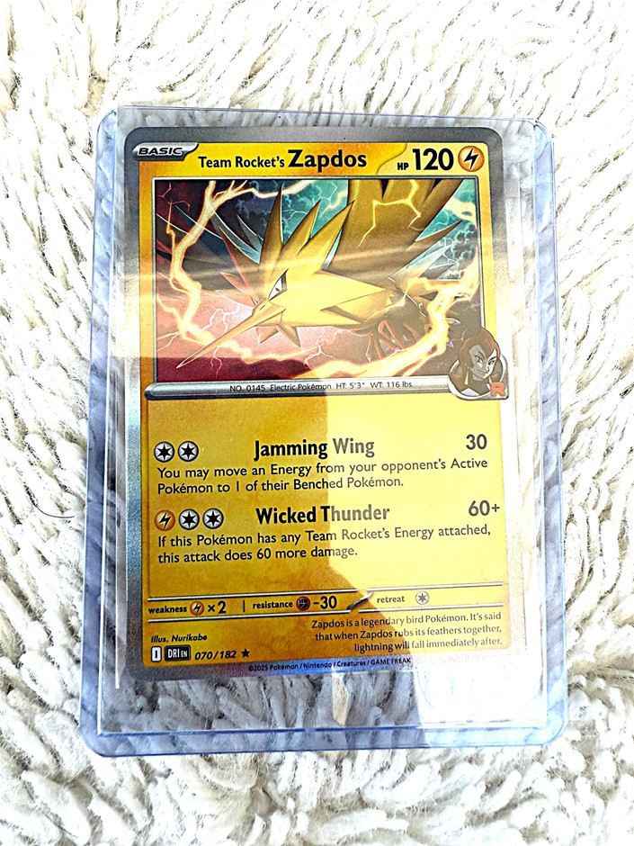 Team Rocket's Zapdos 070/182 R Foil