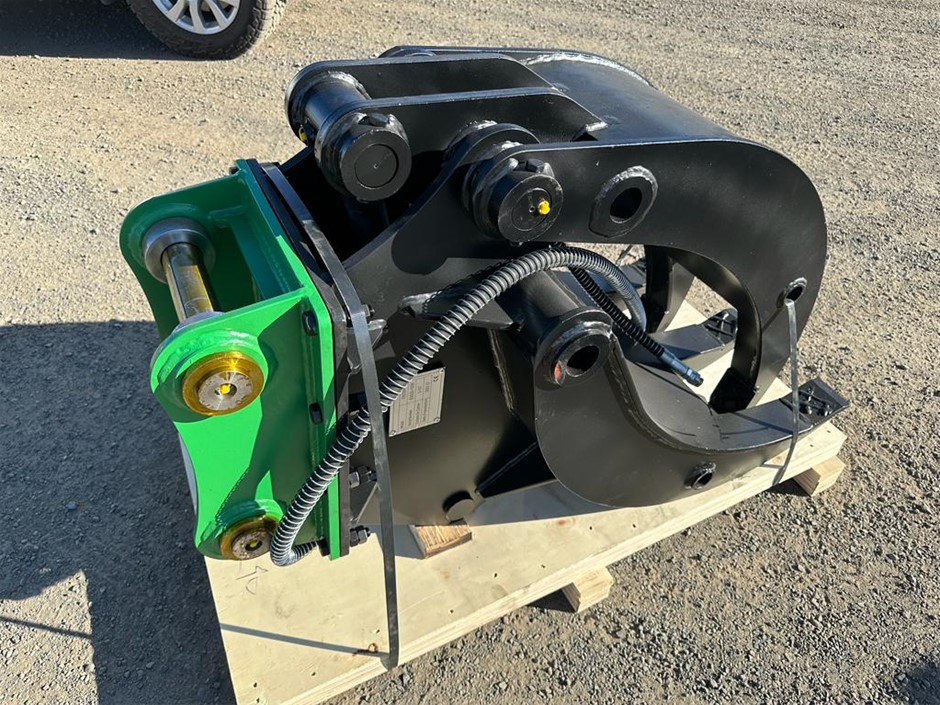 Single Ram Hydraulic Grapple Attachment to Suit 5-10T Excavators(Unused)