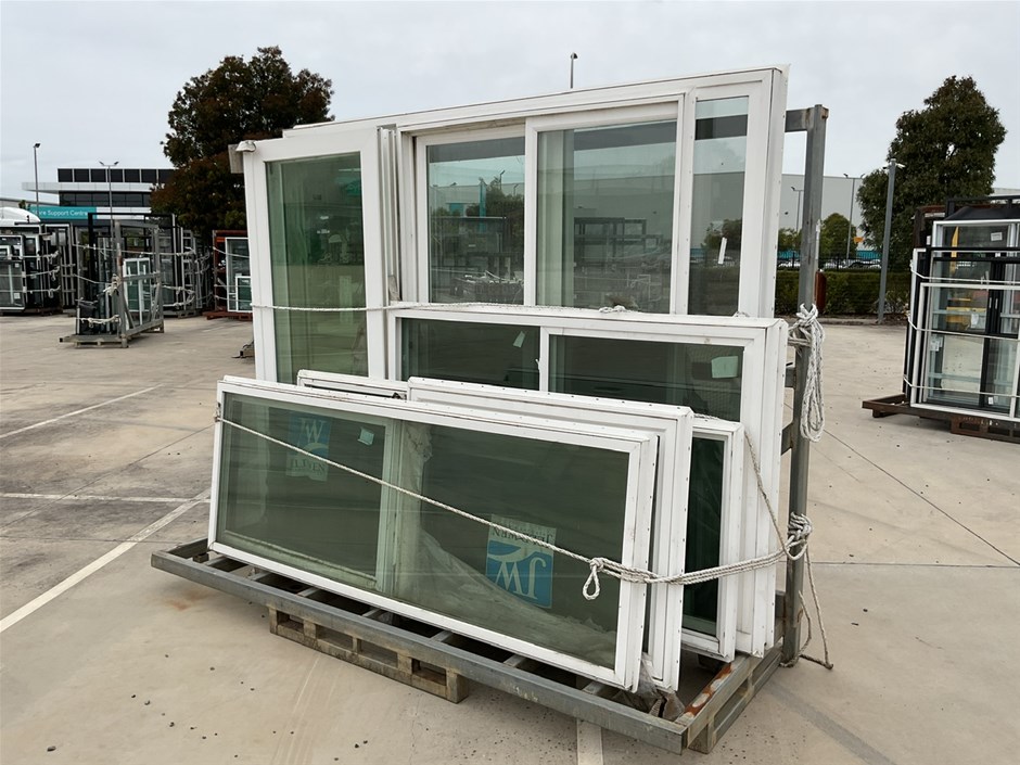 <p>Assorted Alloy Window / Door Frames x 8</p>