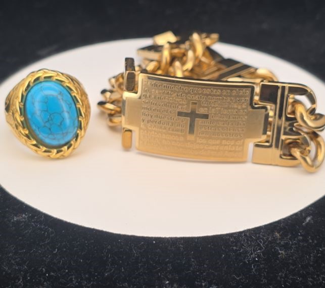 18K Gold-Plated Mixed Lot of 2 items