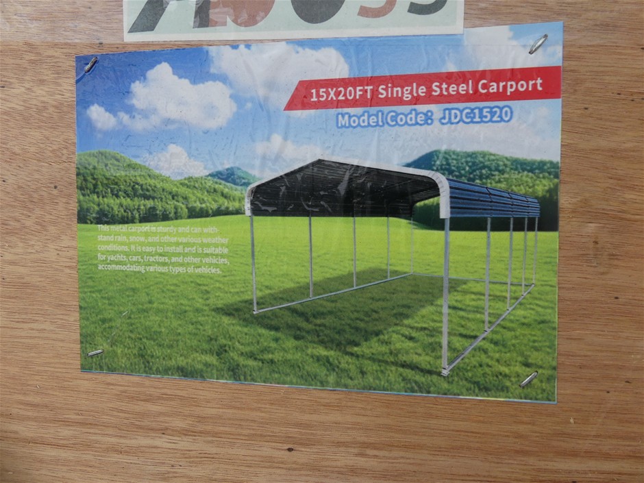 Unused 2025 ABOSS 15FT X 20FT METAL CARPORT