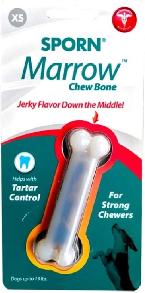 8 x SPORN Yuppie Puppy Marrow Bone Chew Toy, Extra Small, White, 32810.