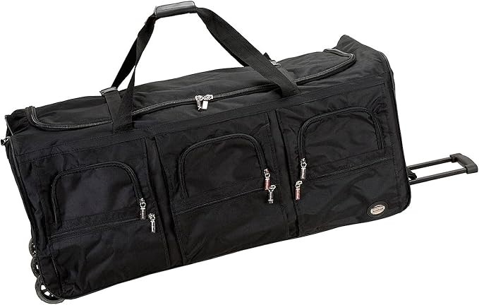 ROCKLAND Rolling Duffel Bag, 40 Inch, X-Large, Black.