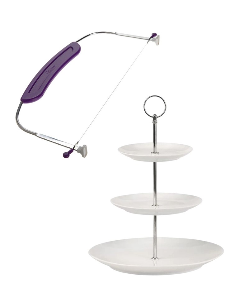 BAKING BUNDLE: WILTON Adjustable Cake Leveler for Leveling and Torting, 12