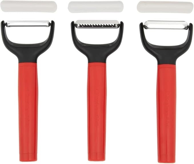KITCHENAID Universal Y Peeler Set with Straight, Julienne and Serrated Blad