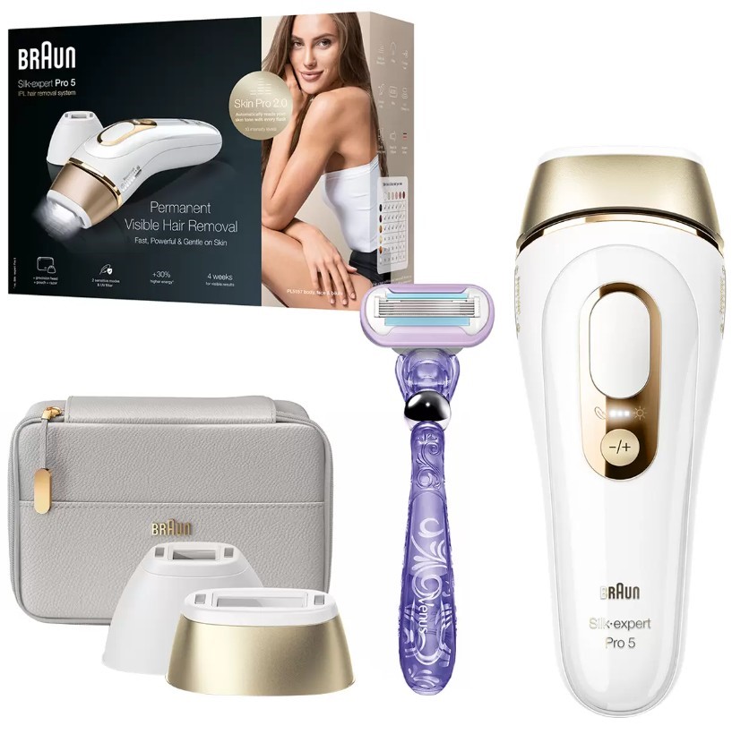 BRAUN IPL Silk Expert Pro 5 Permanent Visible Hair Removal. NB: Has been us