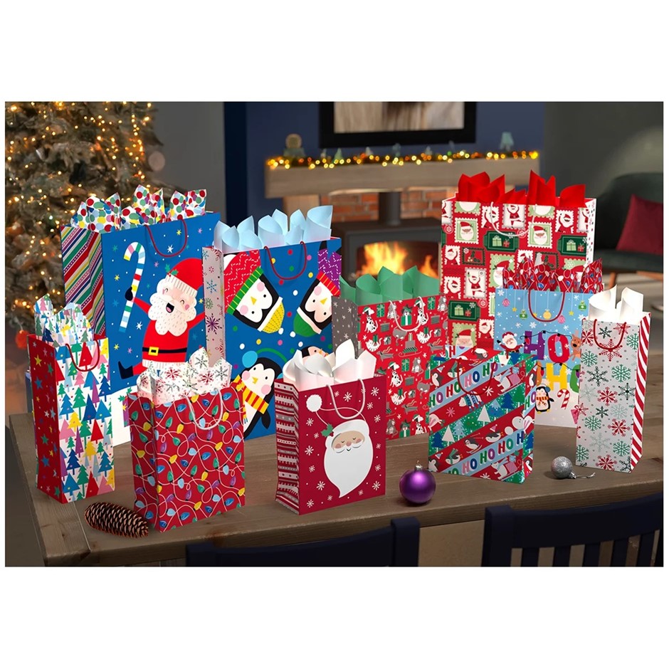 4 x TOM SMITH 16pc Luxury Christmas Bags Pack, Assorted. NB: Not in origina